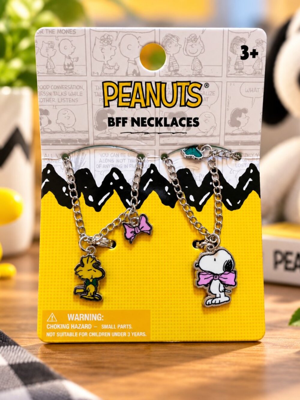 Peanuts Snoopy Woodstock 75 Years BFF Sharing Necklace Set 3+